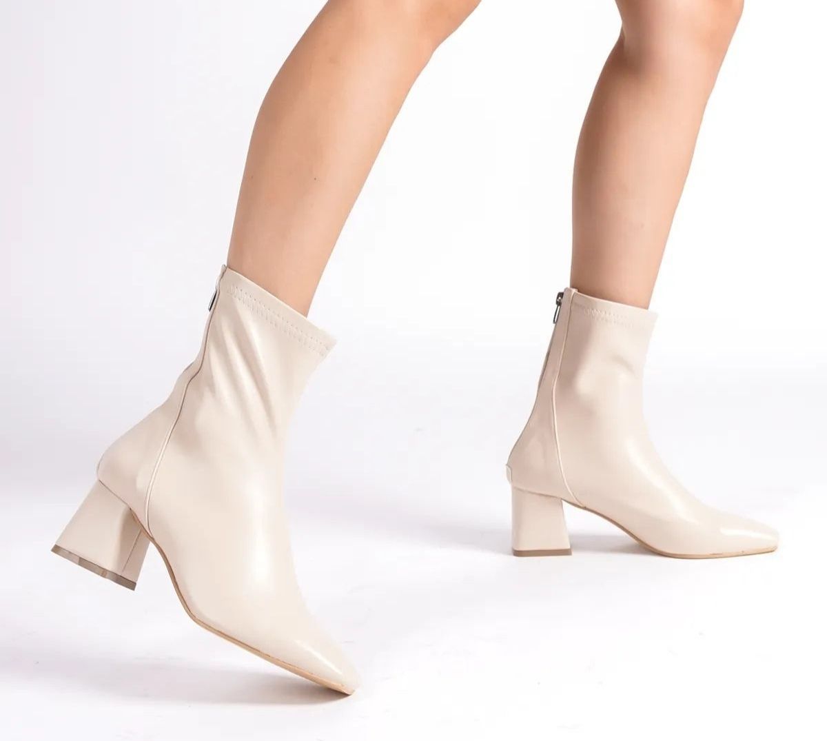 ZENVEA Krem Cilt Kadın Streç Bot